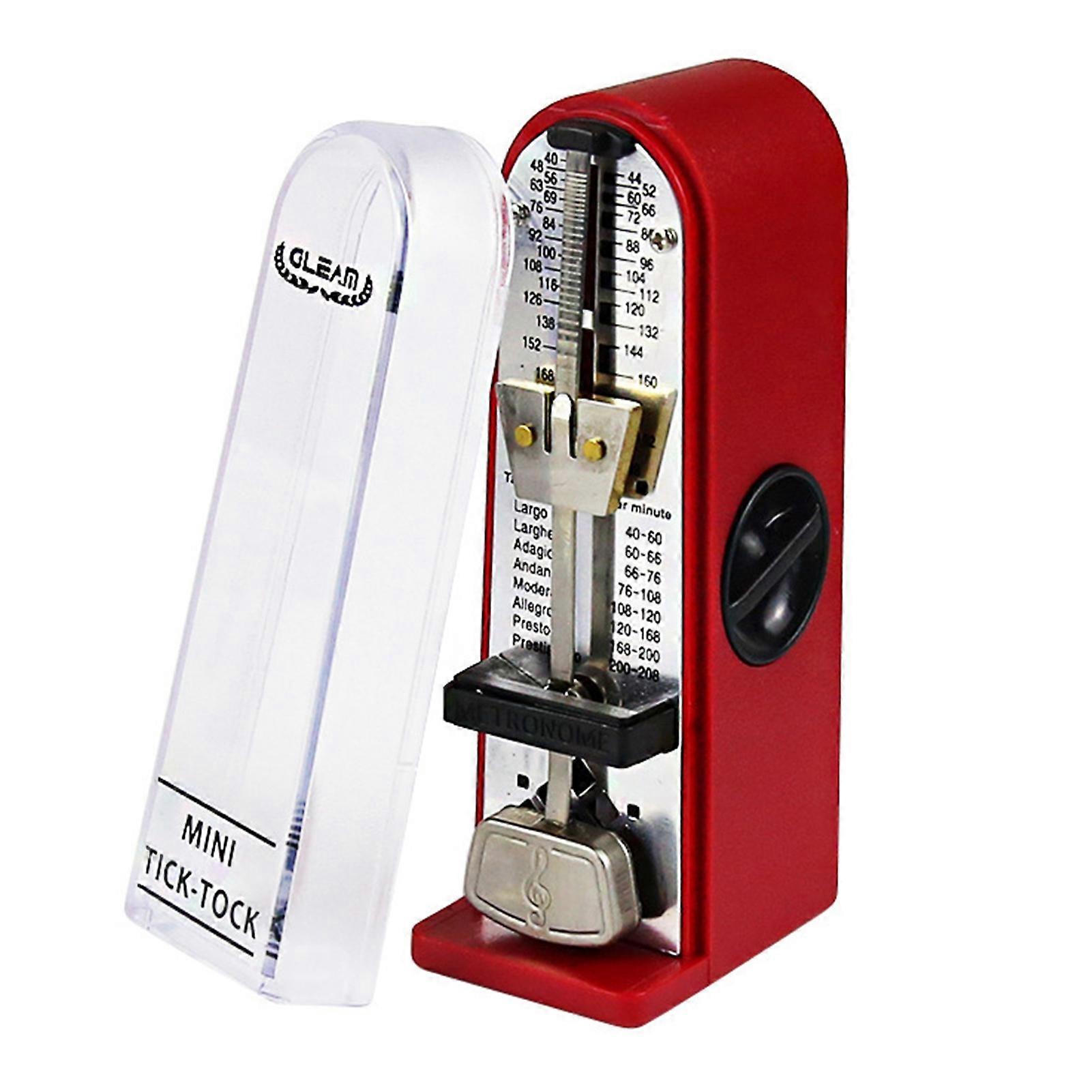 Mechanical Metronome Clear Scale Portable Adjustable Speed Smooth Dust-proof Cover Even Rhythm Metal Movement Swinging Pendulum Piano Metronome Musica