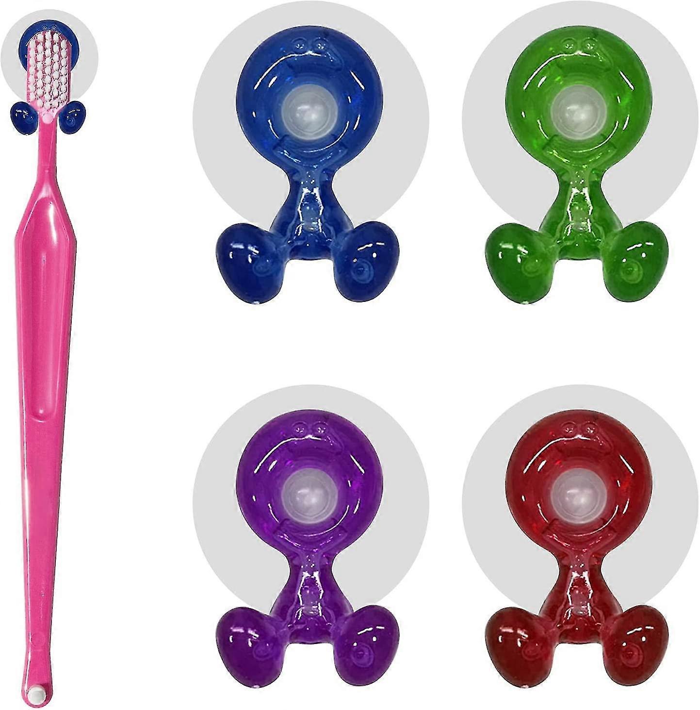 4 Packungen Kinder Zahnbürstenhalter (4 Farben)