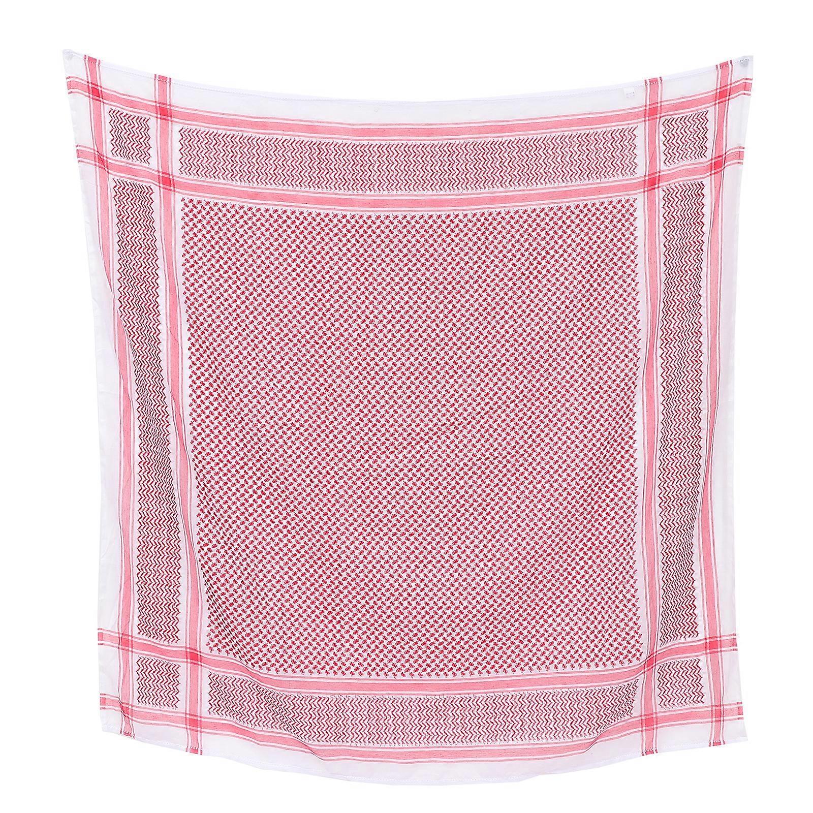 アラビア人のカバーショールスカーフアラビアヘッドスカーフヘッドラップサウジヘッドウェア(赤)