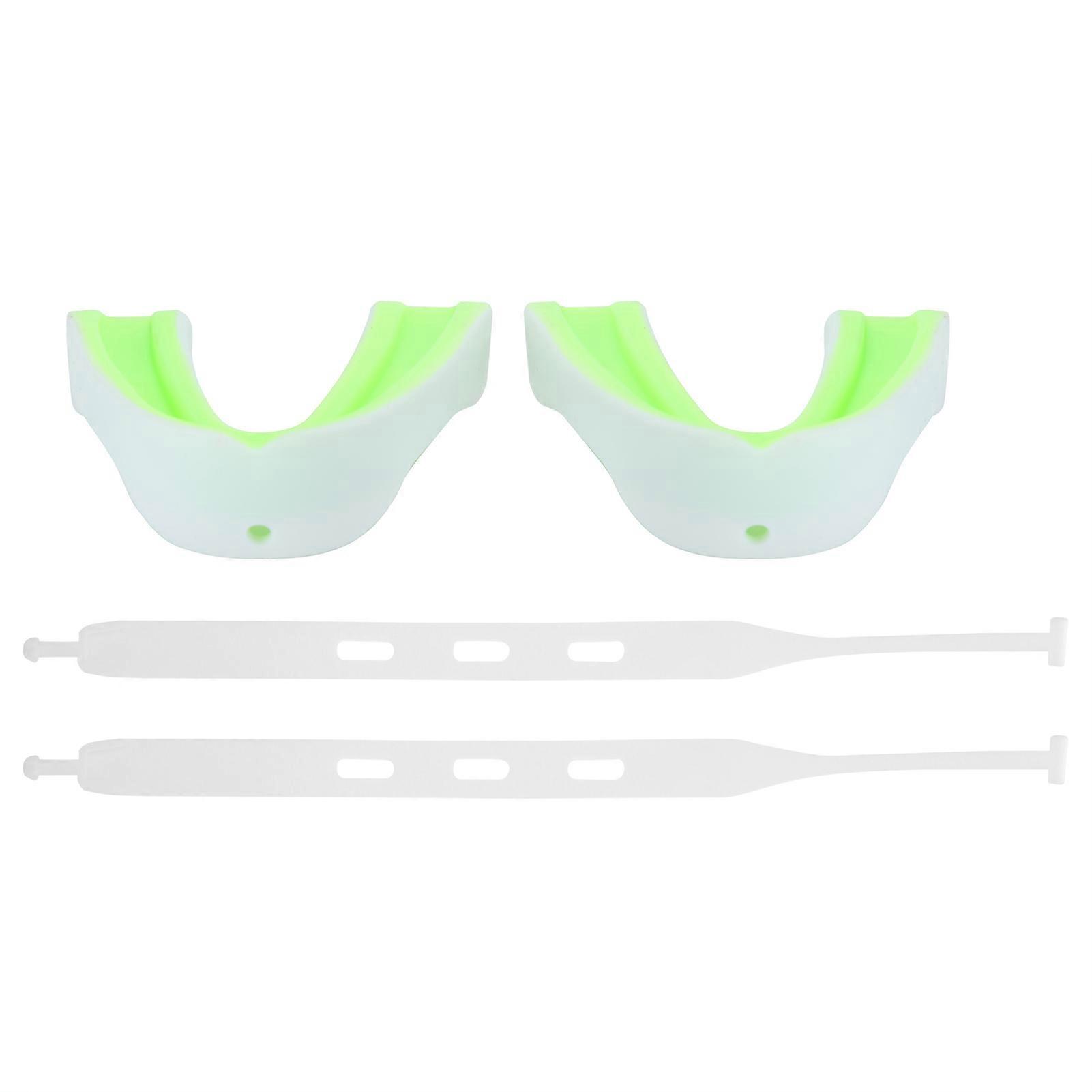 2 Sets Mouthguard Teeth Protector Oral Guard Teeth Braces Mouth Guard with Hanging Rope