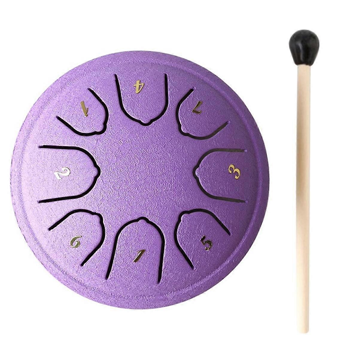 Rain Drum for Outside Steel Tongue Drum, 8 Notes 4.5 Inch Chakra Tank Drum Steel Percussion Padded