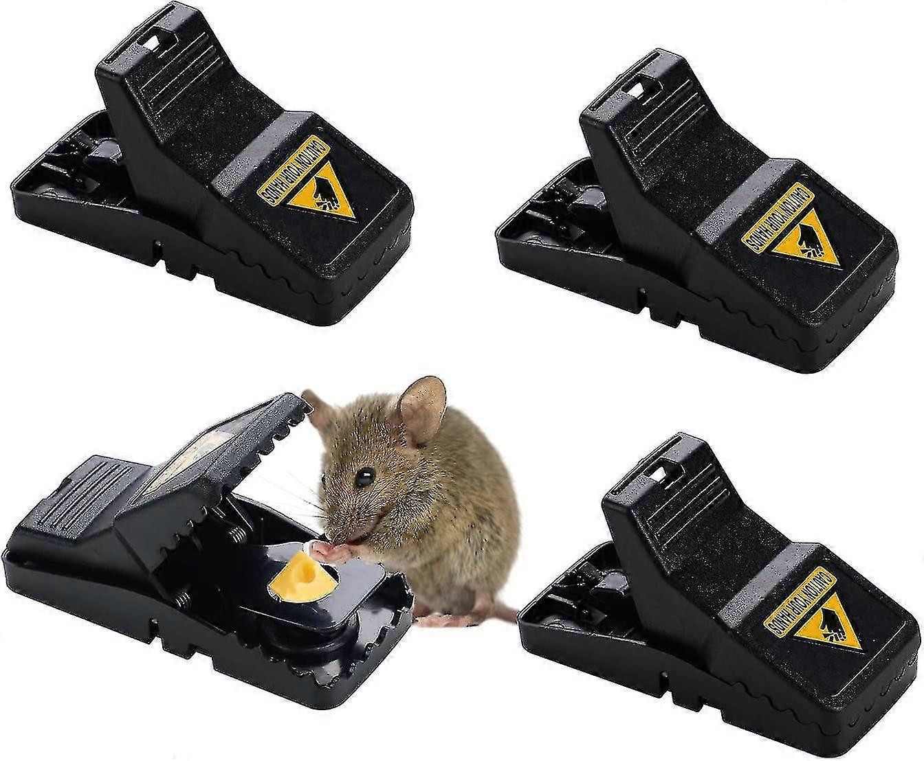 4pcs Reusable Mouse Traps For Indoors And Outdoors That Kill Instantly | Effective Mice Traps For Indoors And A Highly Sensitive Rodent Repellent
