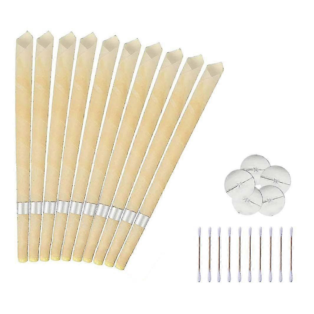 10 Pcs Ear Candles With 5 Protective Discs