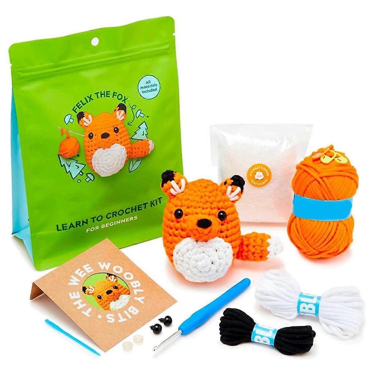 Beginners Crochet Kit with Yarn DIY Knitting with Step-By-Step Video Tutorials Crocheting Doll Hand