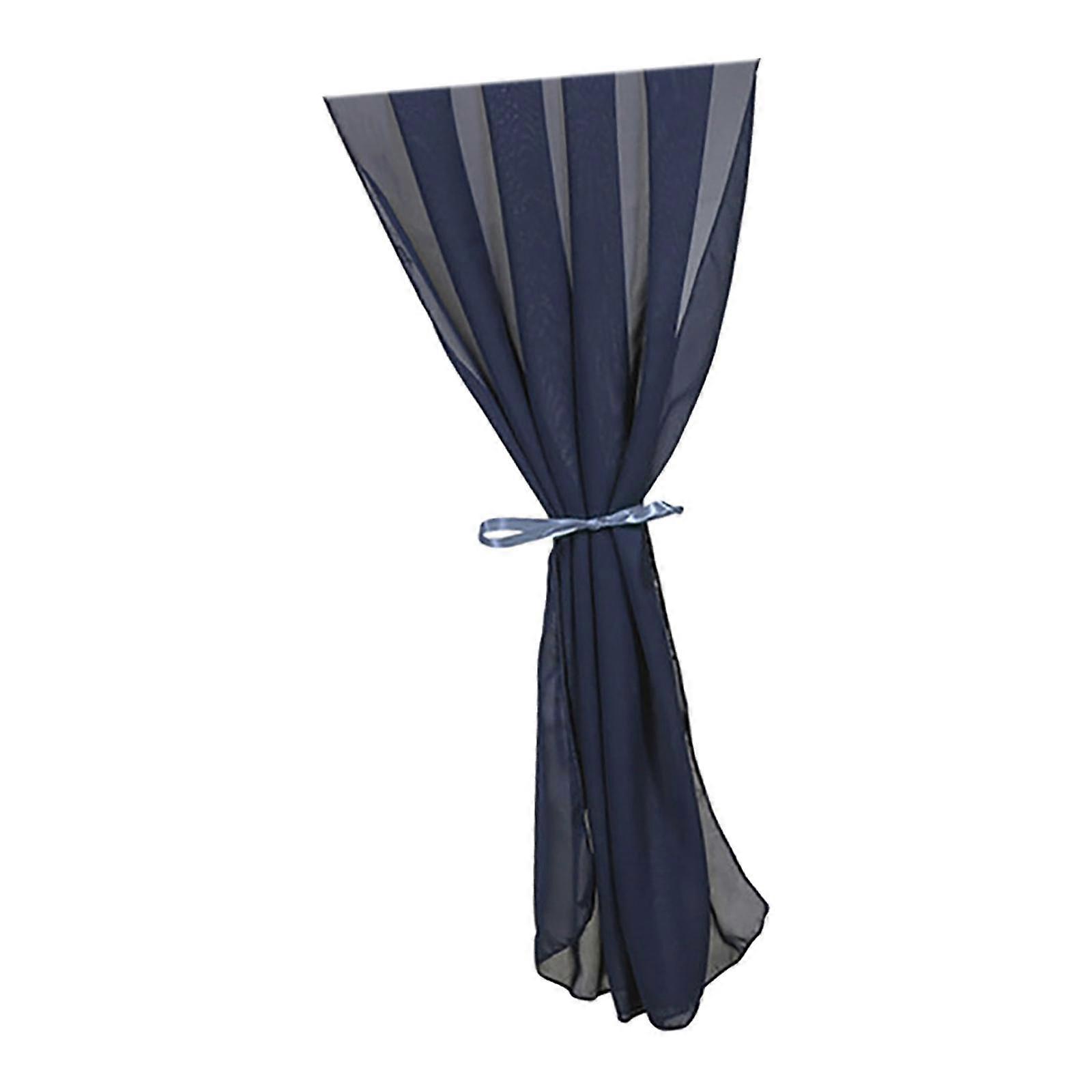 Chiffon Table Runner Rústico Wedding Table Runner Decoración Azul Oscuro 70x300cm