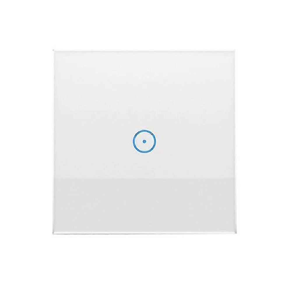 86 Type 1 Gang Smart Switch Wifi Touch Control Wall Switch Light Stepless Dimmer Work With Phone App With Eu Plug (white)