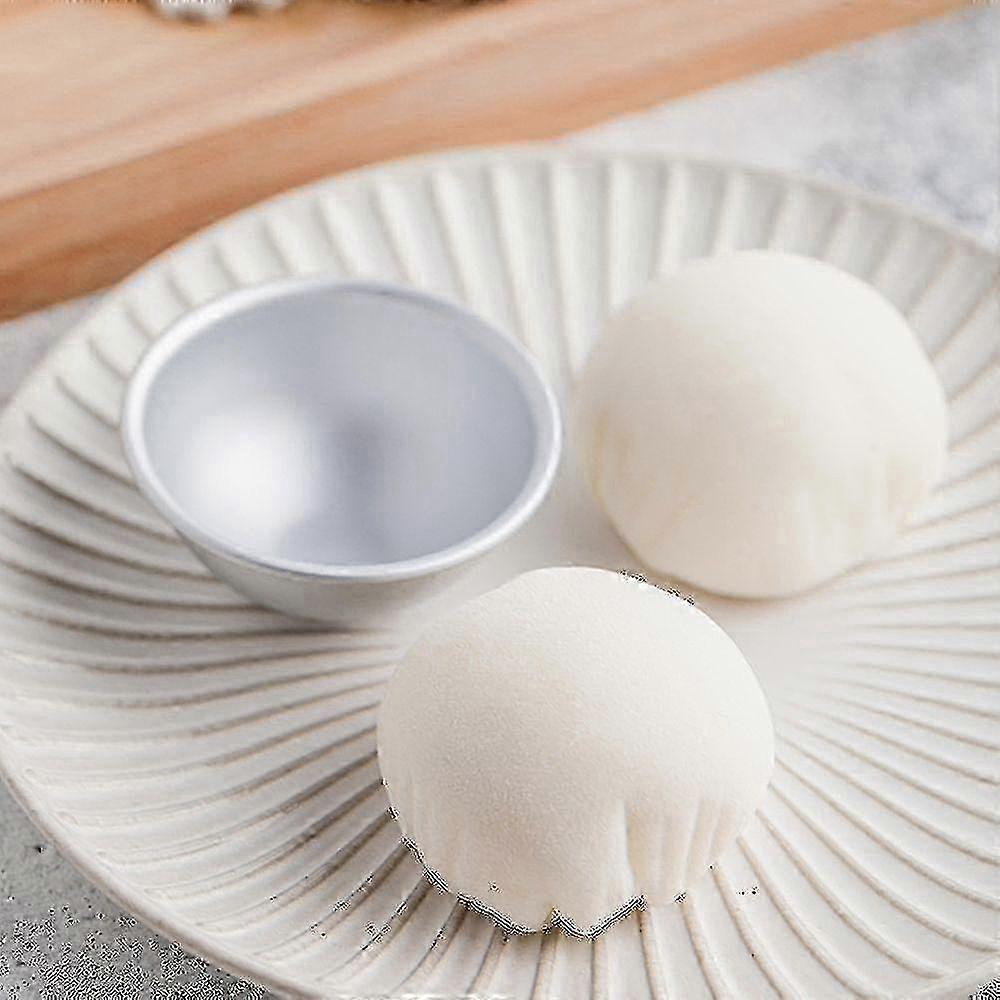 Molde práctico para repostería, forma esférica, para baño, mochi, bola de aluminio 3D, semicircular