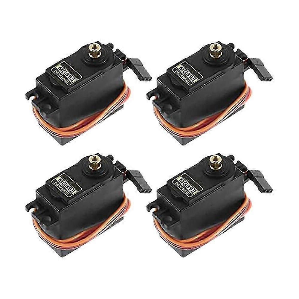 WJTG  4PCS Servo Motor MG995 Control Angle180 Metal Gear Servo 20KG Digital High Speed Torque Servo Motor Compatible Smart Car RobotJ