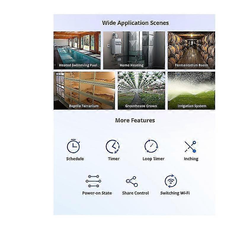 Elite 16a Wifi Smart Switch Temperature And Humidity Monitor Switch Breaker Work With Ds18b20/ Si7