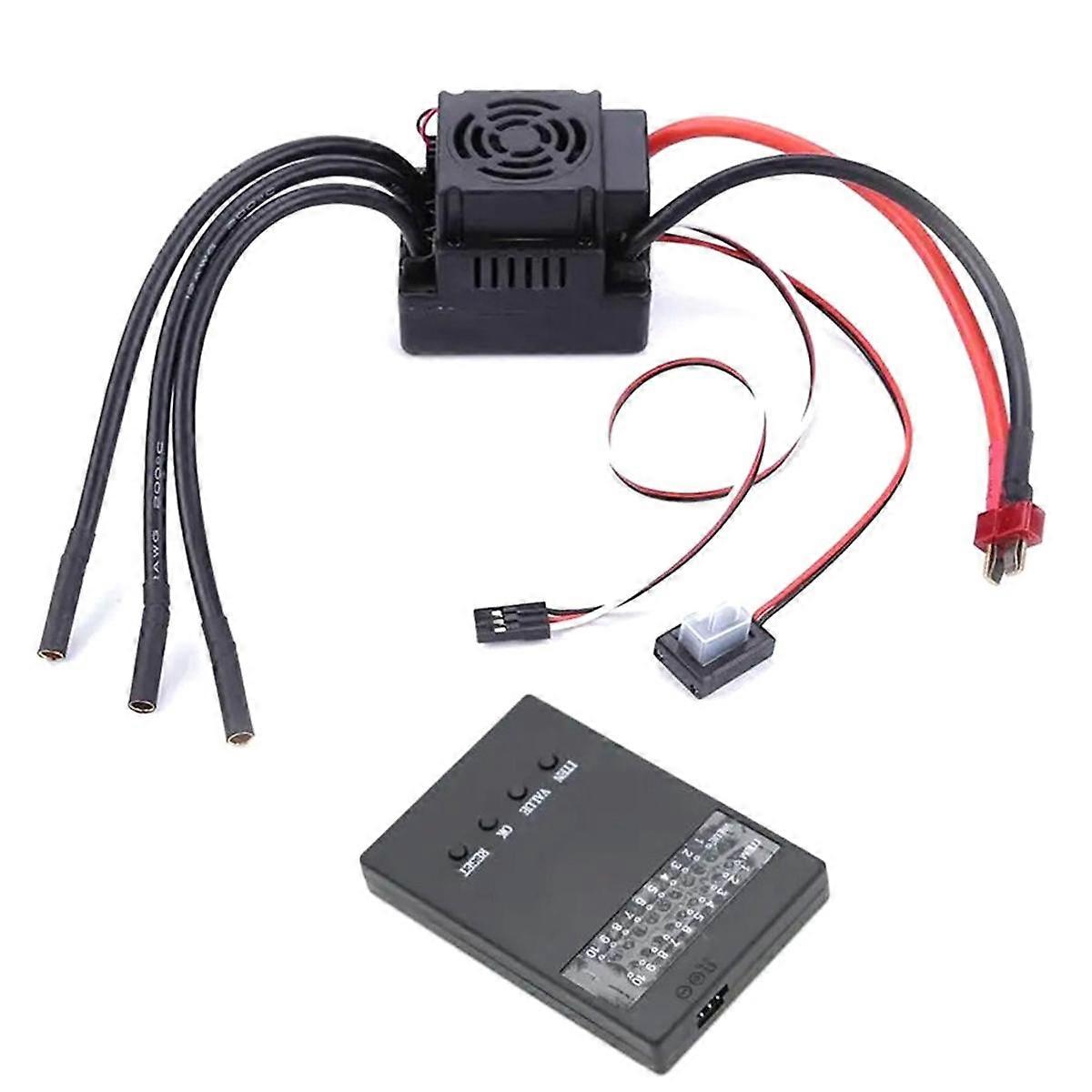 Rc 80A Brushless ESC Electric Speed Controller with 5.8V / 3A SBEC 2-4S Programe Card for 1/8 1:8 RC Car ( Plug)