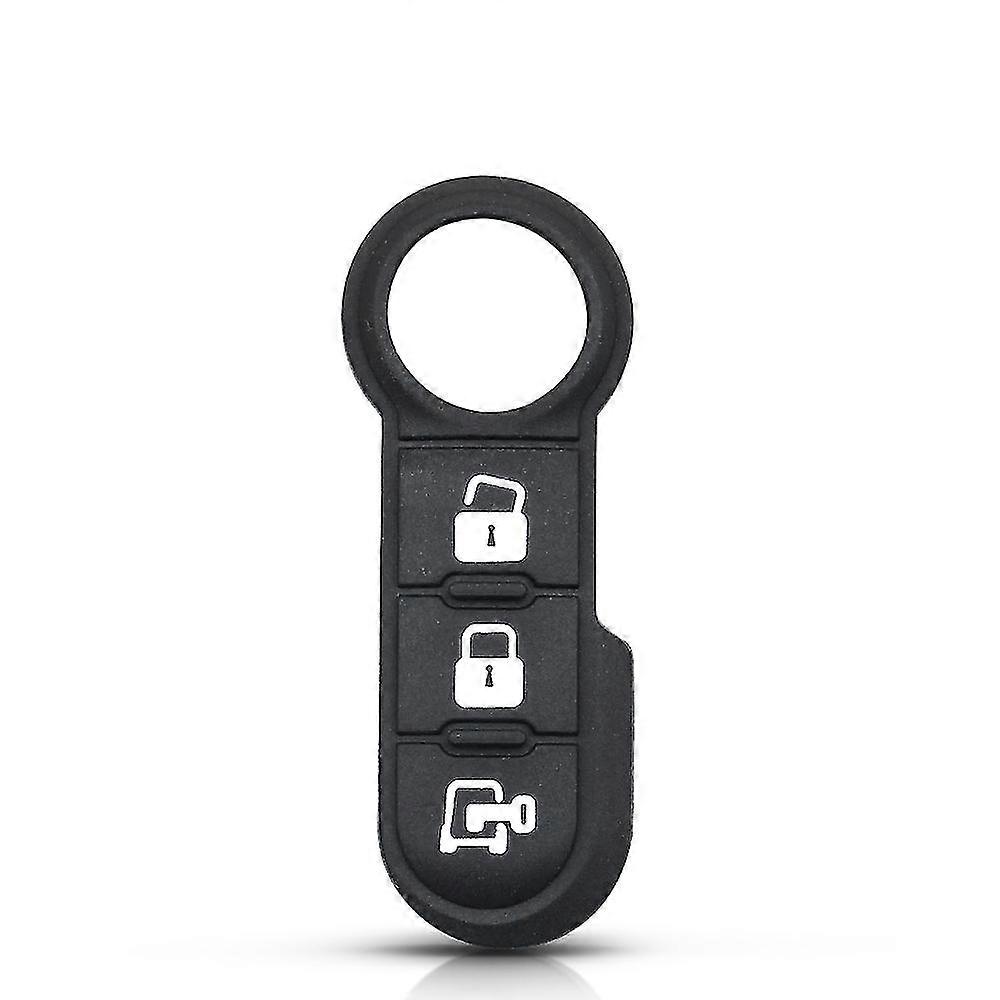 New Styling 3 Button Rubber Pad Fob Flip Folding Key Remote For Fiat 500 Panda Abarth Punto Remote Car Key Pad Case Cover