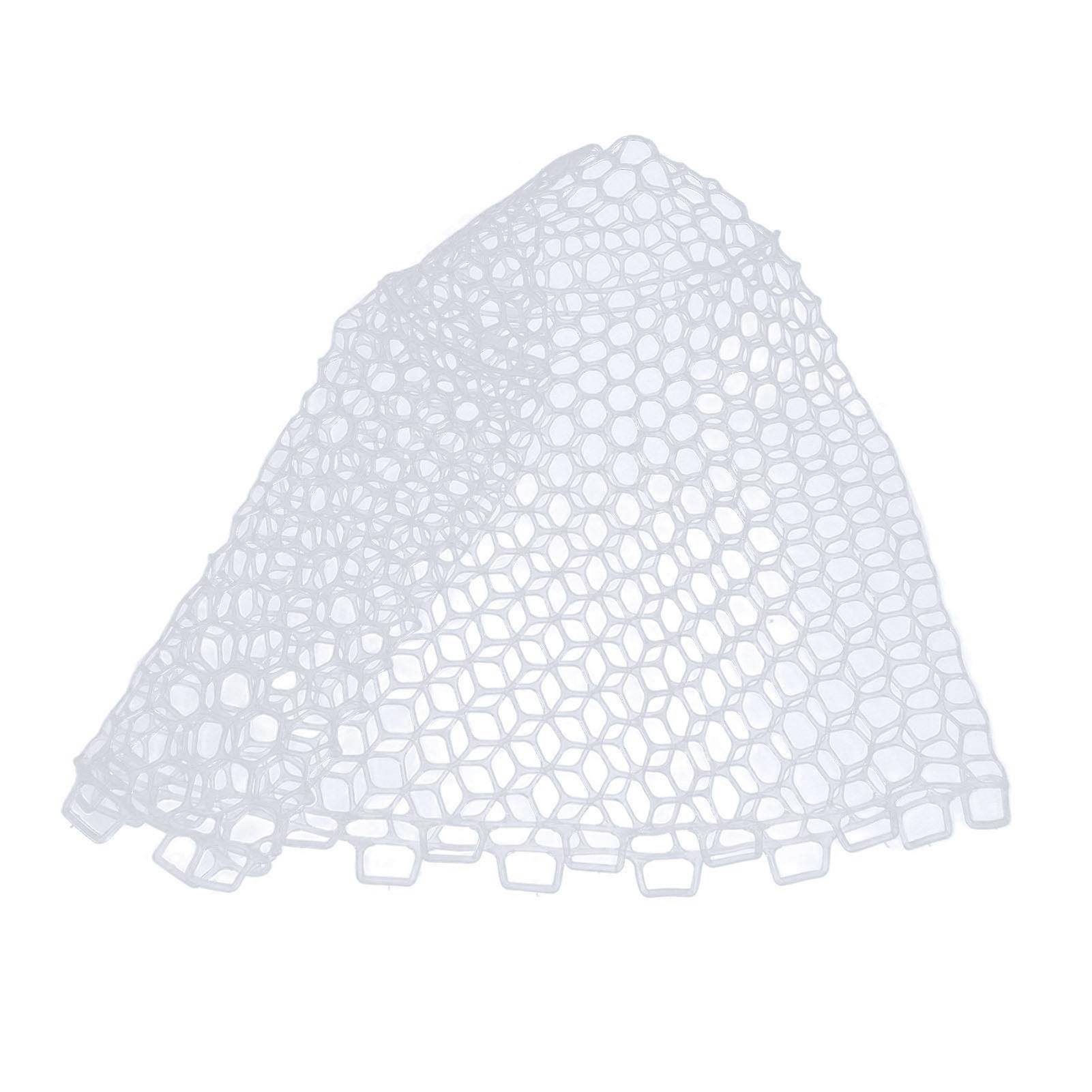 Fly Fishing Landing Net Clear White Soft Rubber Mesh for Trout Catch and Release for Fishman 32cm