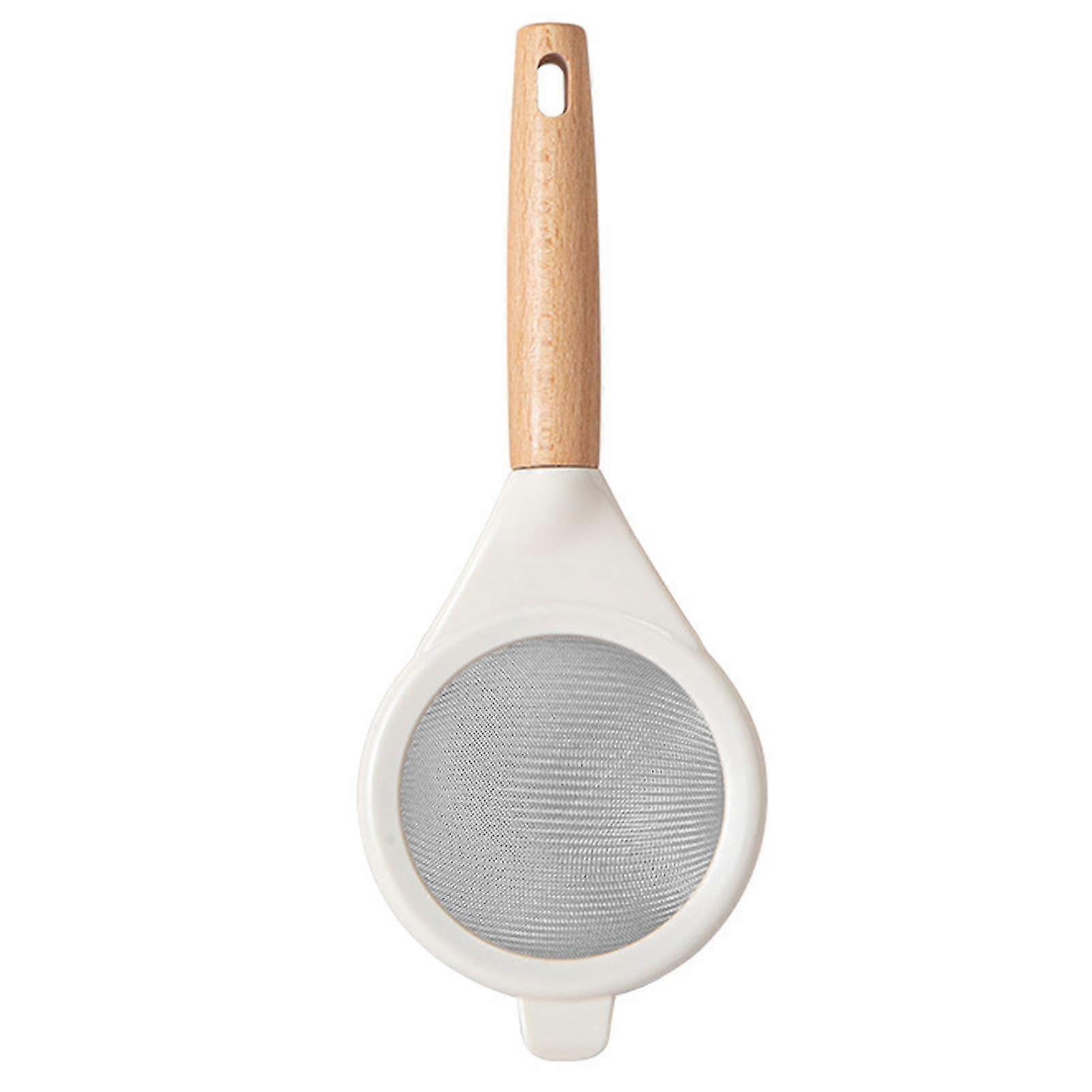 Strainer Spoon Uniform Hole Fine Mesh Double Hook Manual Flour Sieve Sugar Coffee Handheld Net Filter Kitchen Supply