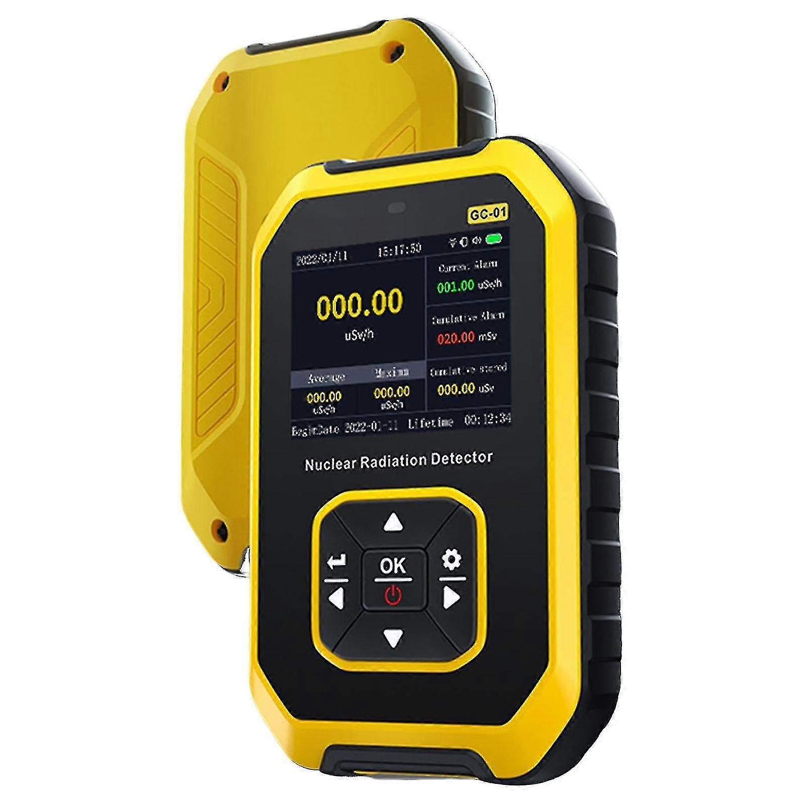 Geiger Counter Nuclear Radiation Detector - Radiation Dosimeter With Lcd Display, Portable Handheld Beta Gamma X-ray Rechargeable Radiation Monitor