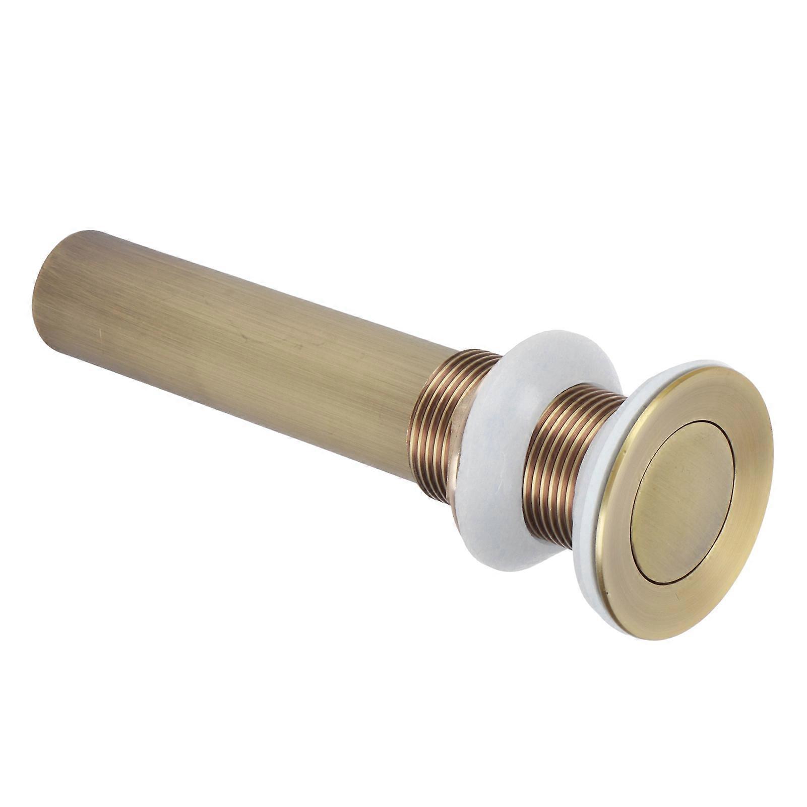 Brass Basin Sink Drain Stopper without Overflow Hole for Kitchen Bathroom Accessories