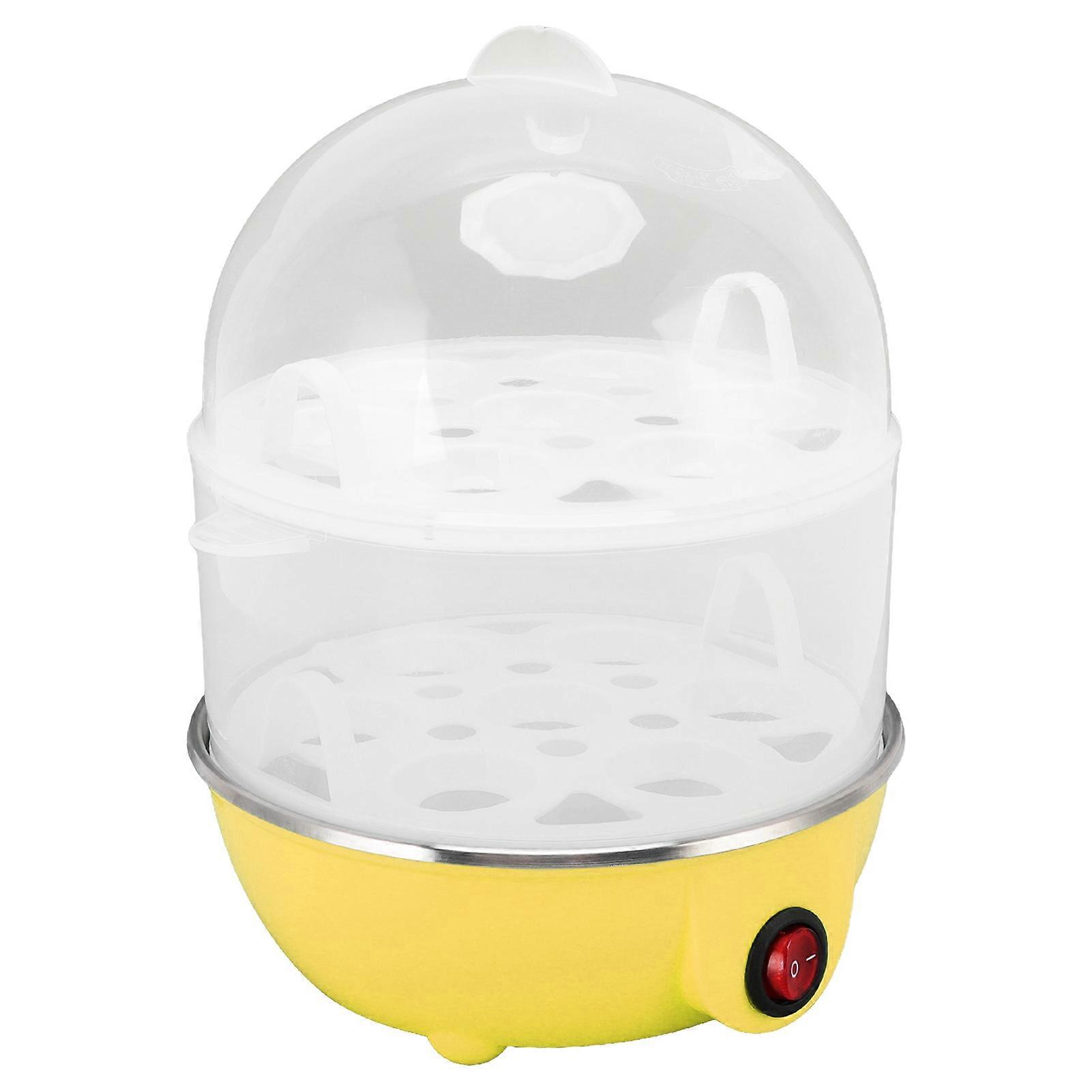 Egg Cooker 14Pcs 2 Layers 350W Auto Power Off Safe Durable PP Egg Boiler With Measuring Cup