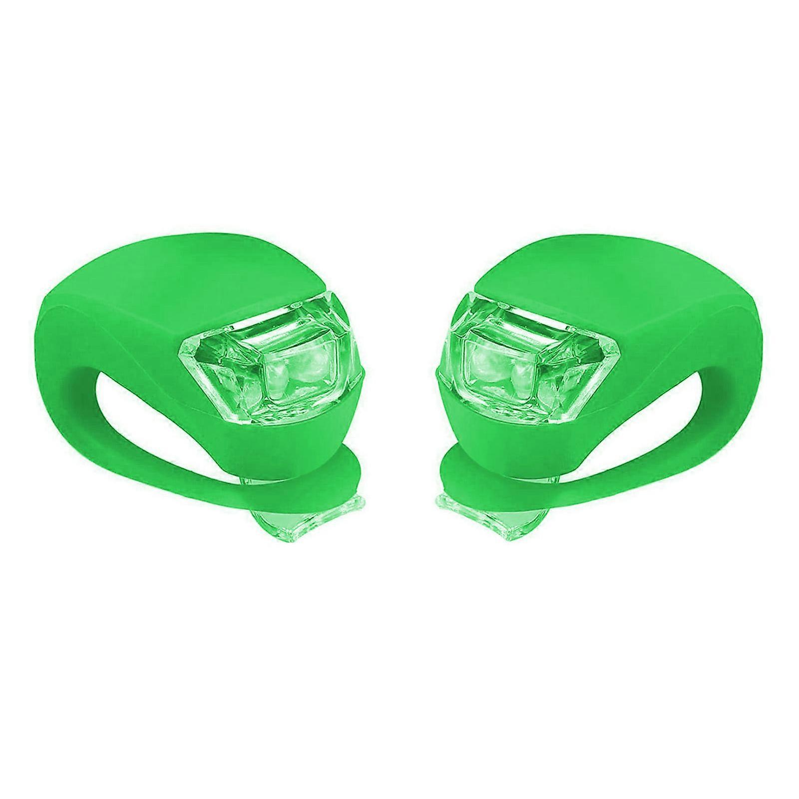 2 çift Bisiklet Işık Ön ve Arka Silikon LED Bisiklet Işık Seti - Bisiklet Far ve Arka Lambası, Su Geçirmez ve Güvenlik Yolu, Dağ Bisikleti Işıkları