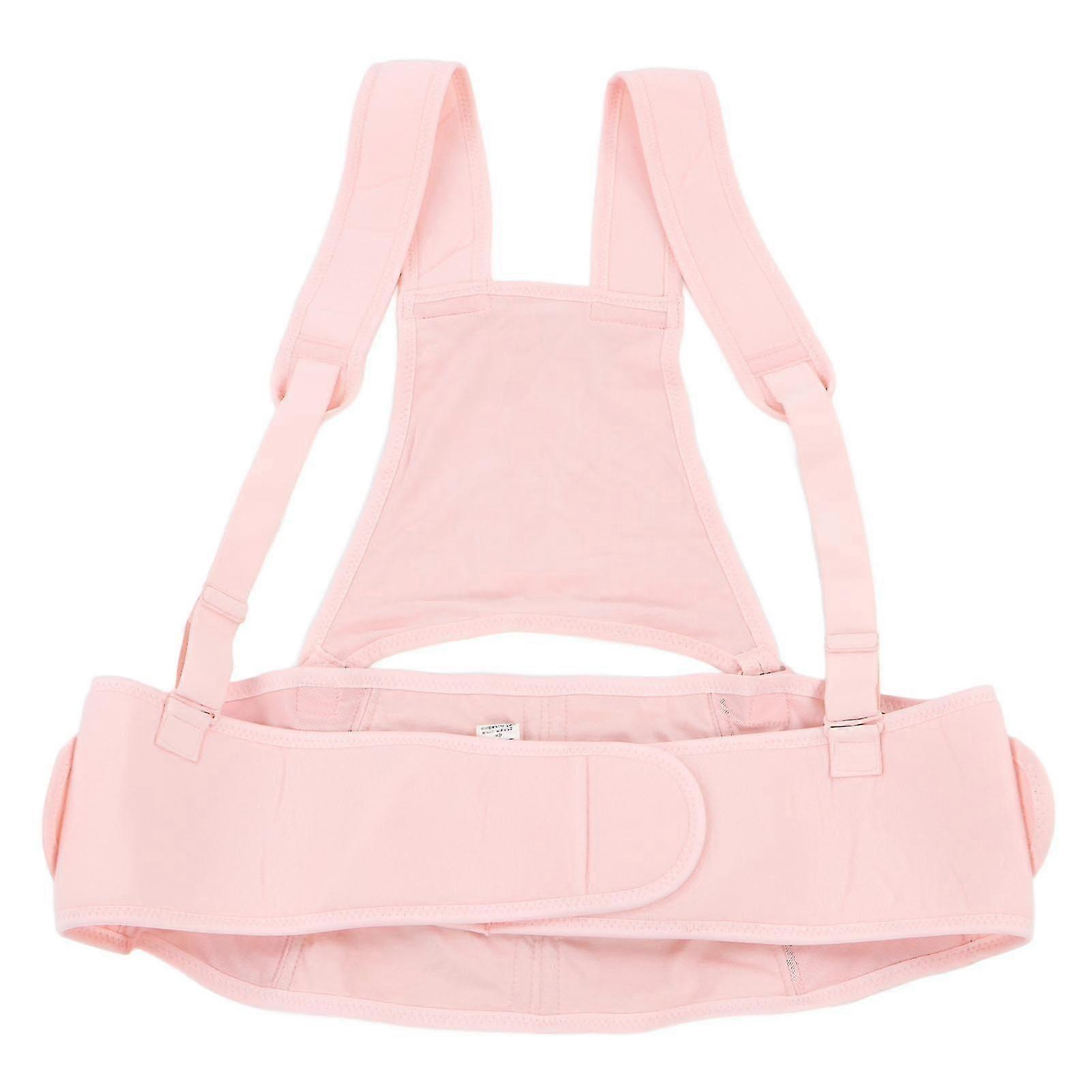Pregnancy Support Maternity Belt Brace Adjustable Elastic Breathable Waist Back Abdomen Band Pink L
