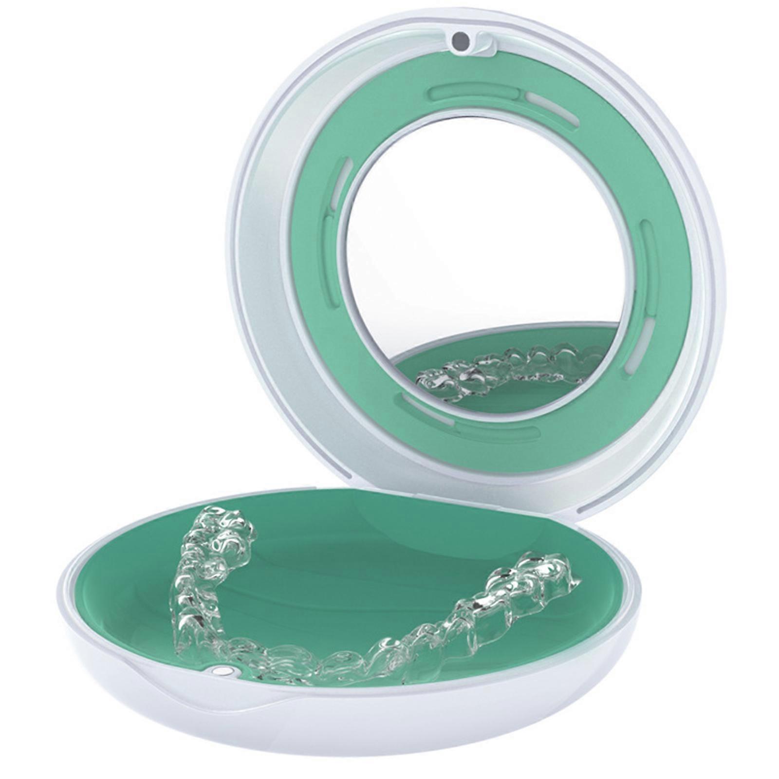Retainer Case with Vent Holes, Cute Slim Aligner Case with Mirror for Women & Men