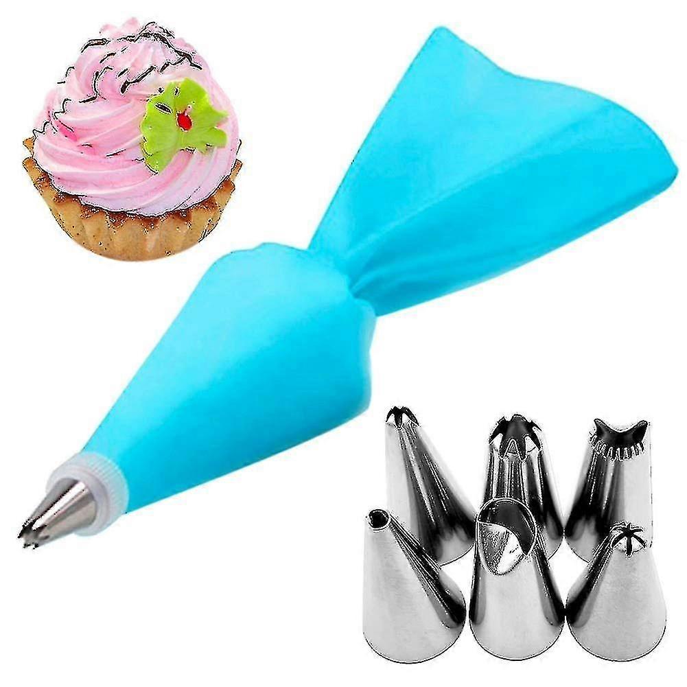 8 Pieces/set Pastry Bag Decorating Tools Reusable + 6 Nozzles Set
