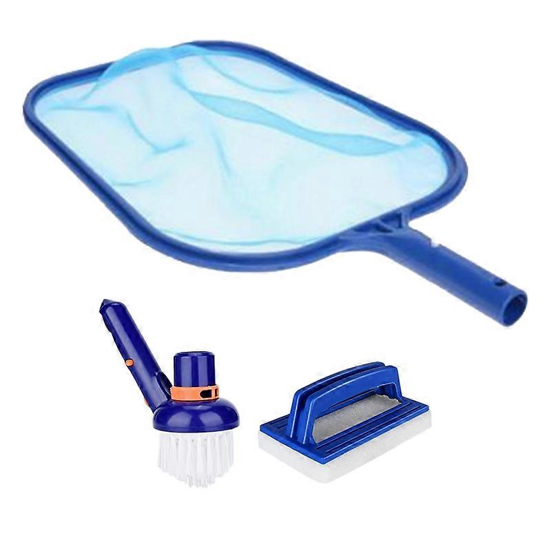 Pool Maintenance Kit, 3PCS Easy to Use Spa Cleaning Kit with Pool Skimmer Net, Sponge Brush