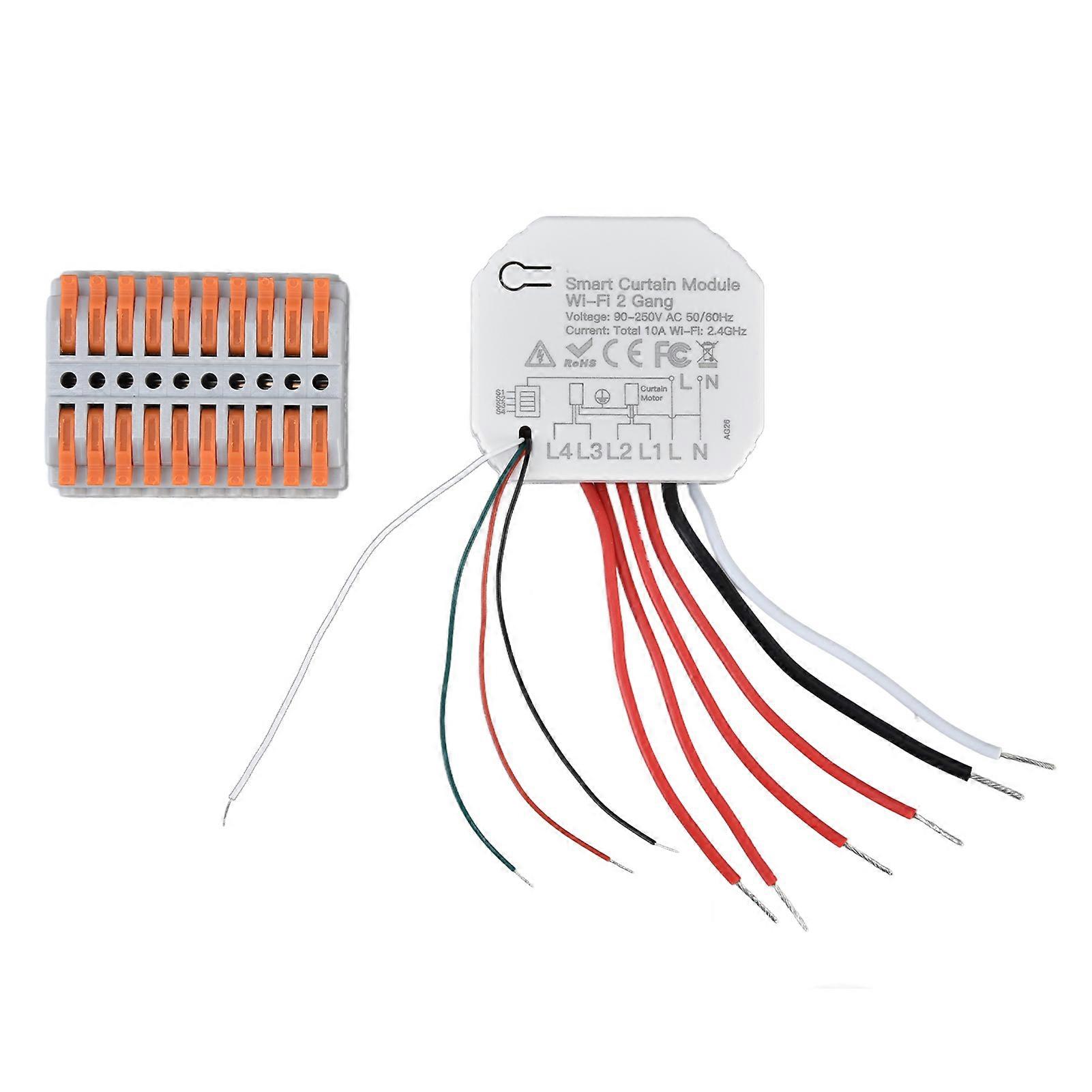 Smart Curtain Switch Modul 2-Wege-Wifi-Vorhangöffner-Modul APP-Fernbedienung Timing für intelligentes Gerät 90