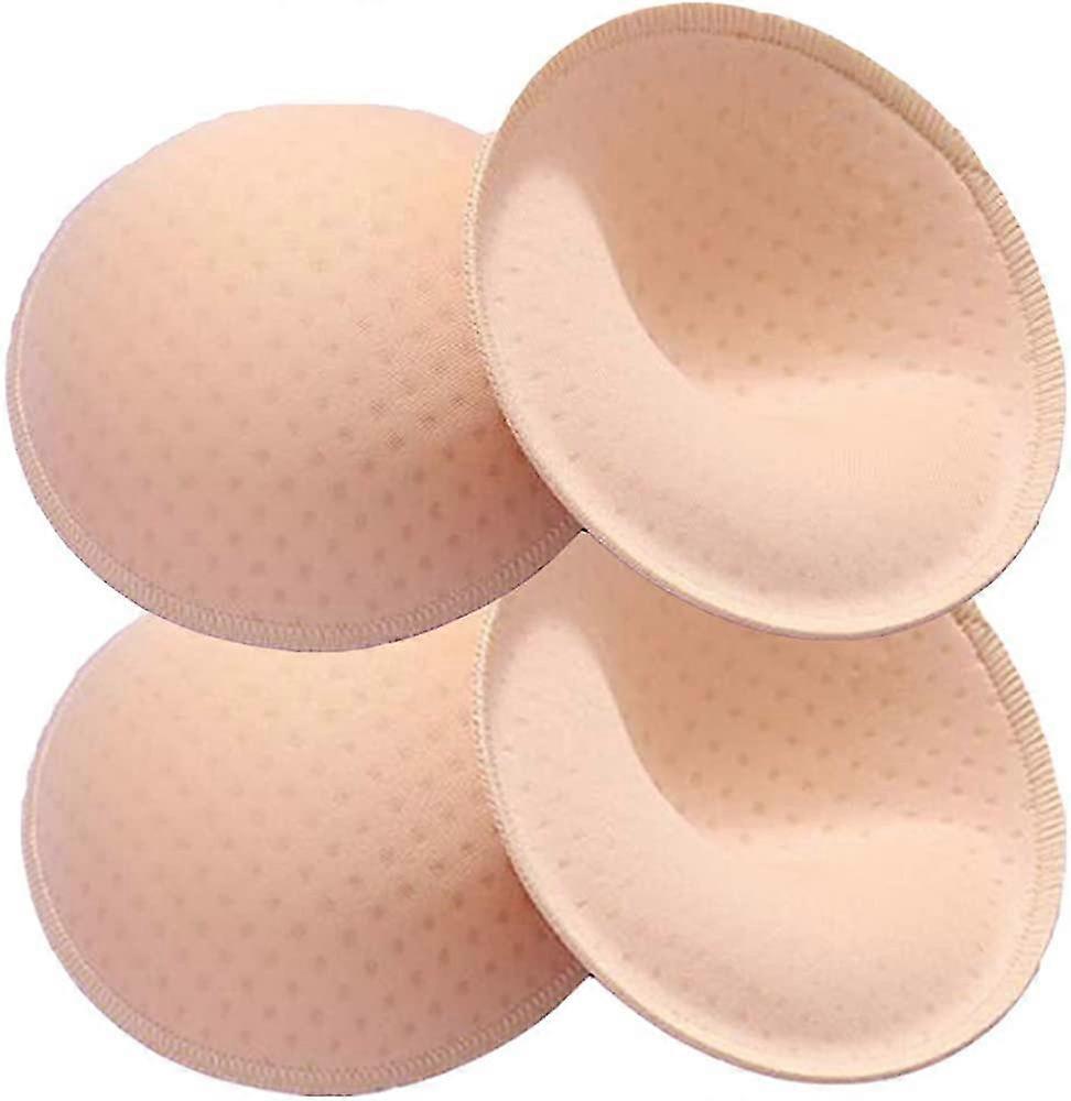 Bra Insert Pads 2 Pairs, Round Breast Enhancers,invisible Bra Push Up Pad For Yoga Sports Bra