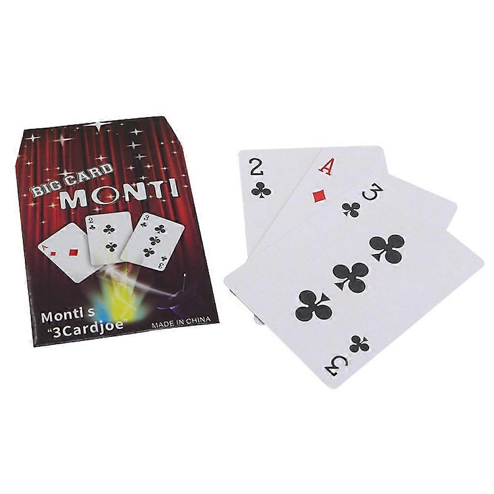 Three Card Monte Magic Trick Close up Accessory Gmmick Prop