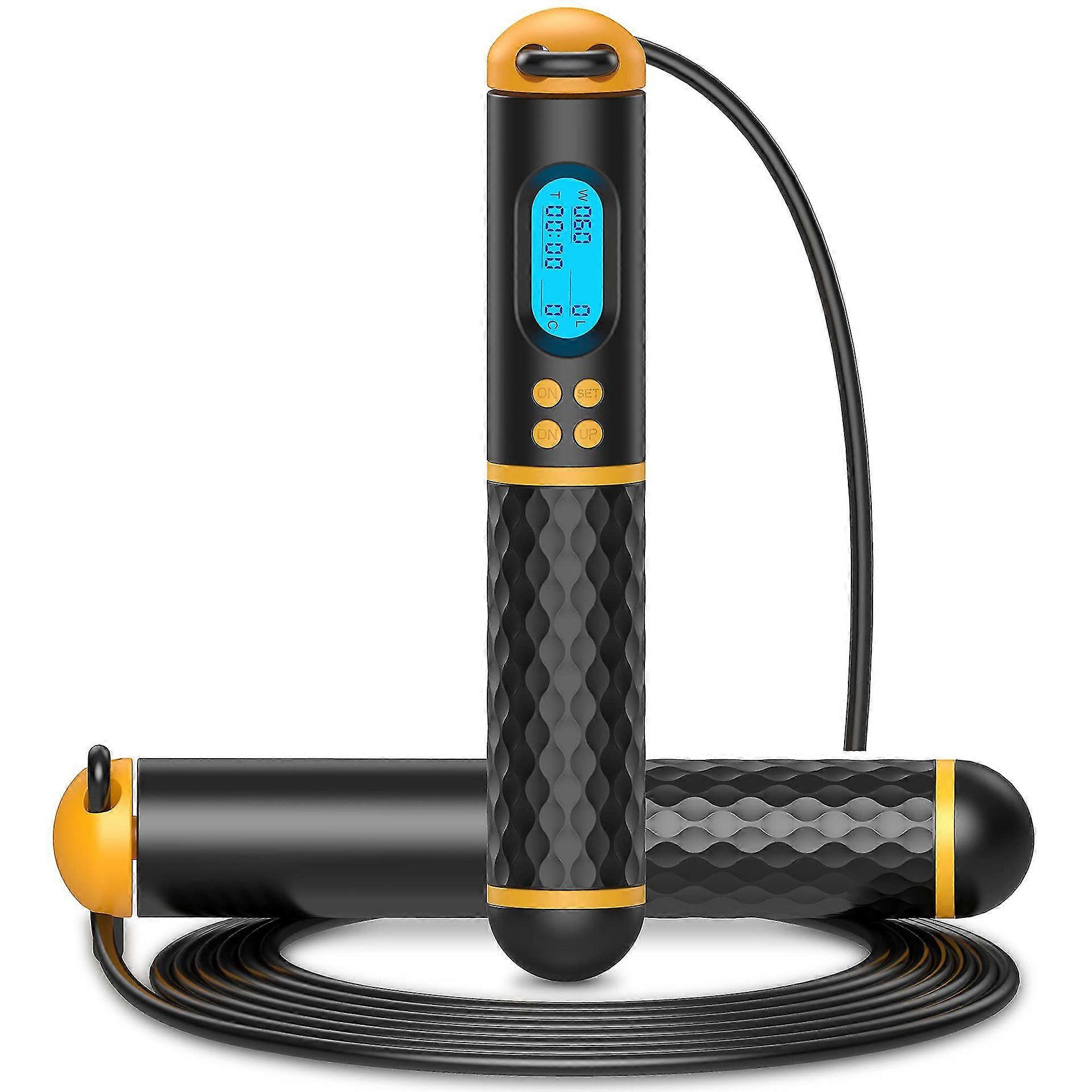 Jump Rope, Digital Weighted Ropeless Skipping Rope, Adjustable