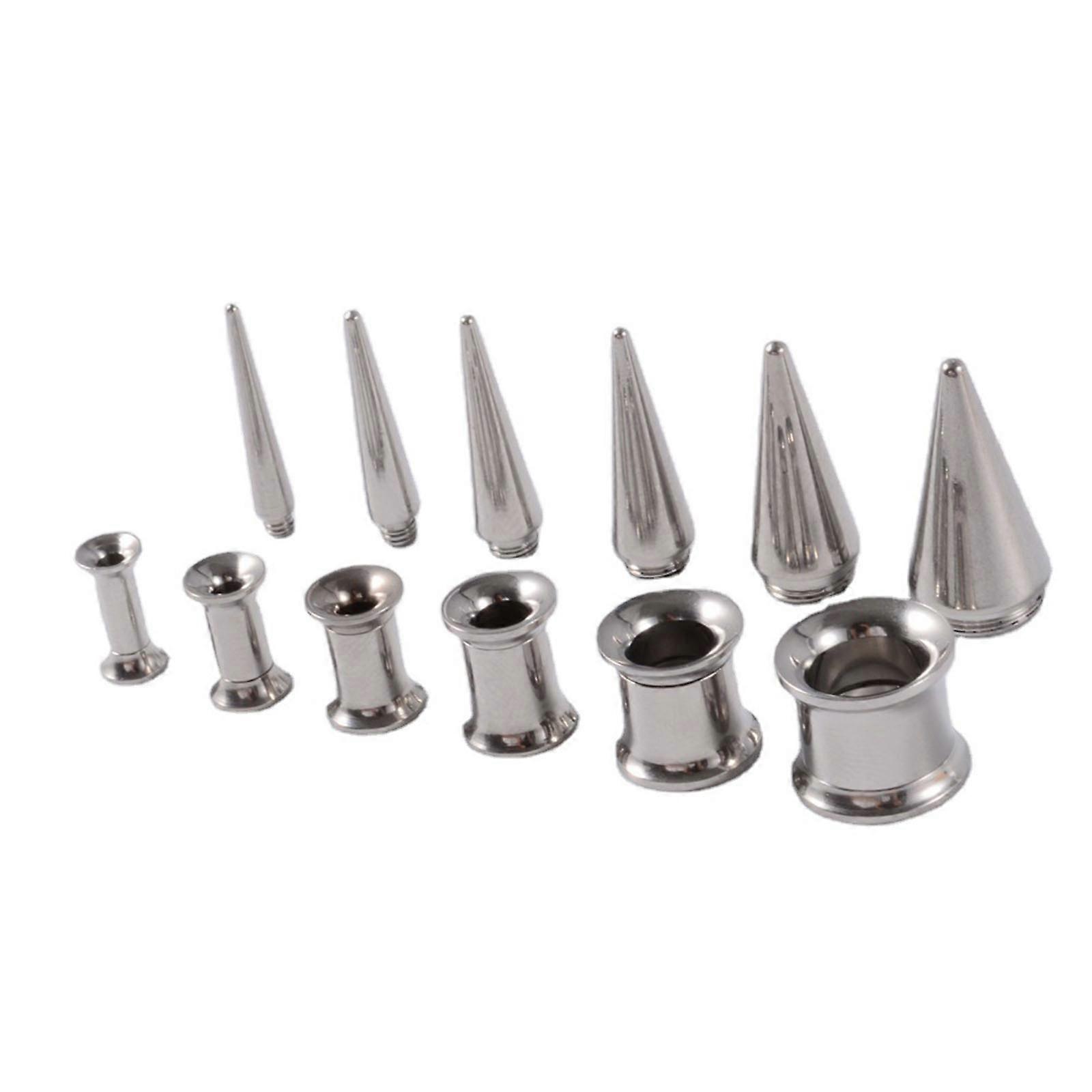 6Pcs Interchangeable Taper Plug Piercing Ear Tunnel Stretcher Expander Unisex