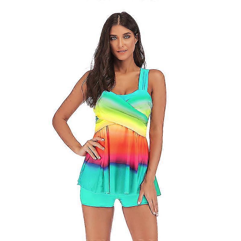 Mulheres Acolchoadas Tankini Set Biquíni Maiô praia