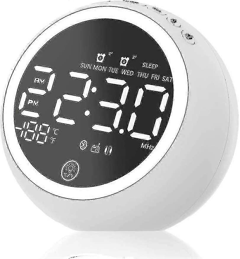 Alarm Clock Radio With Dual Alarms Fm Digital Bedside Clock With Snooze Function Led Display 4 Bri