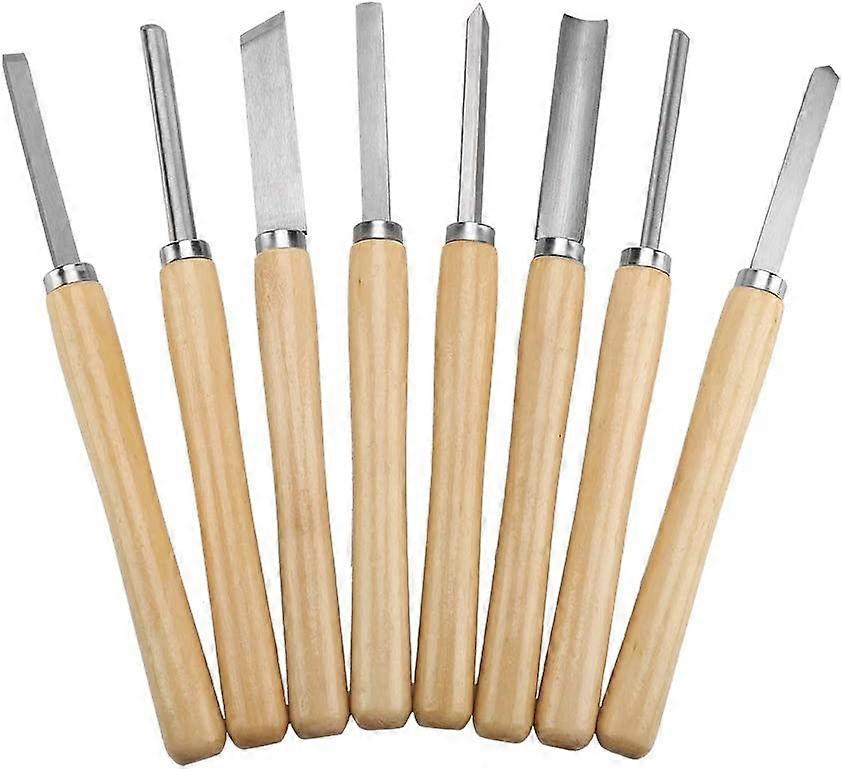8pcs HSS Wood Chisel Set Woodworking Chisel Set Woodturning Tools Lathe Chisel Set For Hardwood Turning