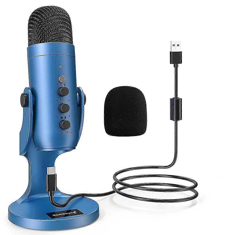 Zealsound USB-Kondensatormikrofon Studioaufnahmemikrofon für PC-Computer-Streaming-Videospiele Podcasting-Gesang K66 Tw