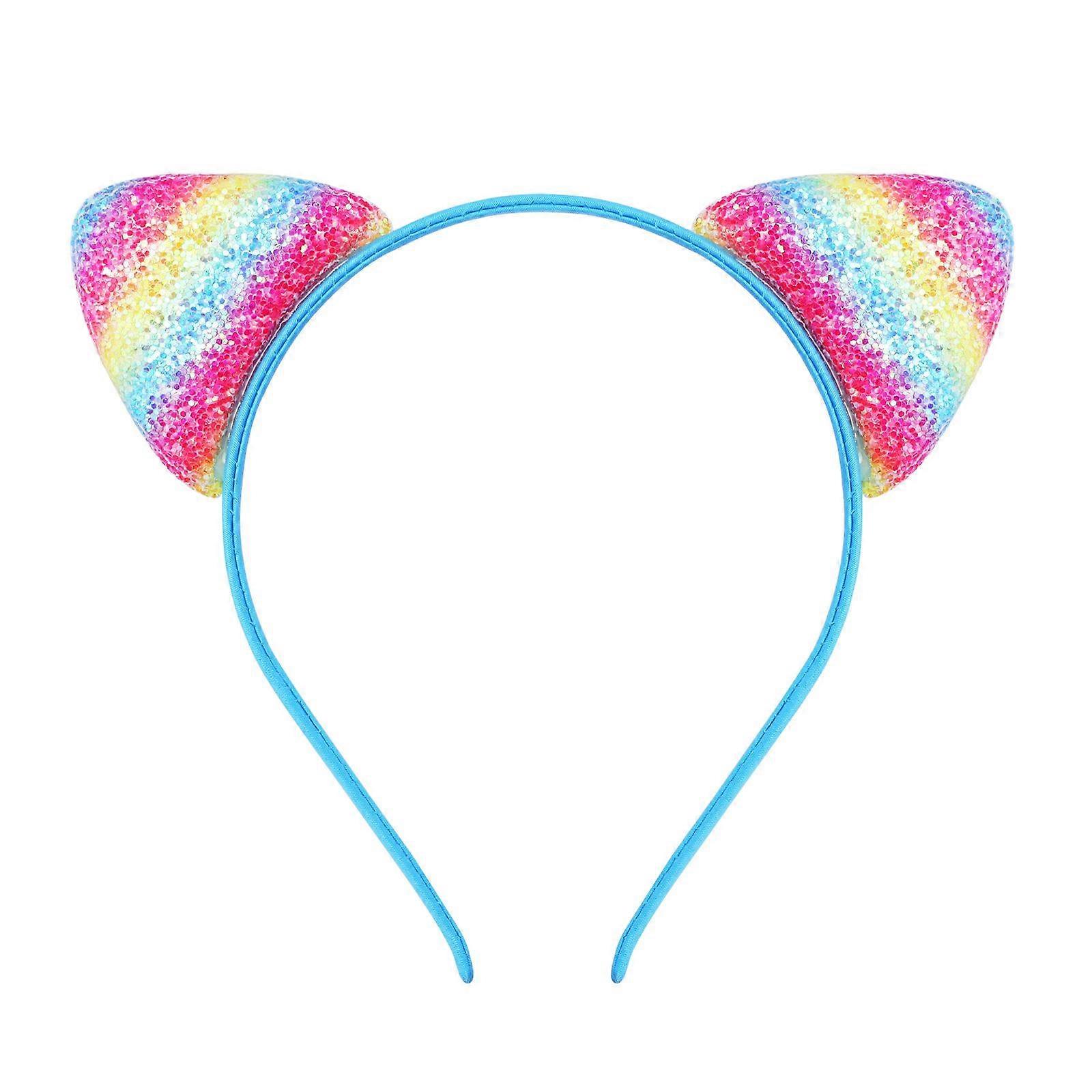 Glitter Cat Ears Headband Kitty Headband for Girls and Women