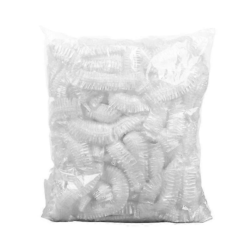 100pcs Disposable Waterproof Transparent Ear Cover Plastic Ear Protector Earmuffs