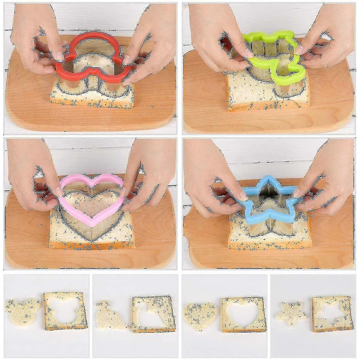 Cookie Cutters For Kids 10 Pcs, Sandwich Cutters Include Mickey Mouse