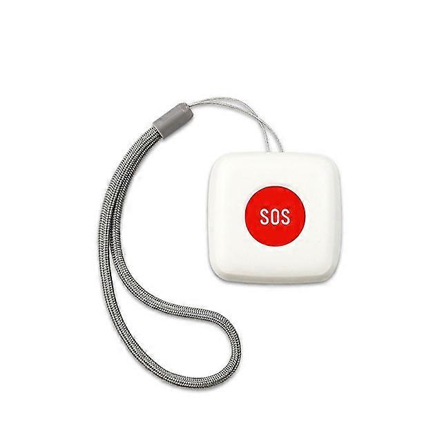 White Tuya Zigbee Wireless Remote Call Button Sos/emergency Button Caregiver Pager For Bed/chair/floor Mat Fall Alarm Patient Elderly Disabled Press F