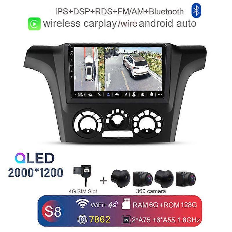 2K 2000*1200 Carplay Auto Android 12.0 8G+128G Car DVD Player GPS WIFI Bluetooth RDS Radio For Mitsubishi Outlander 1 2002 -2008