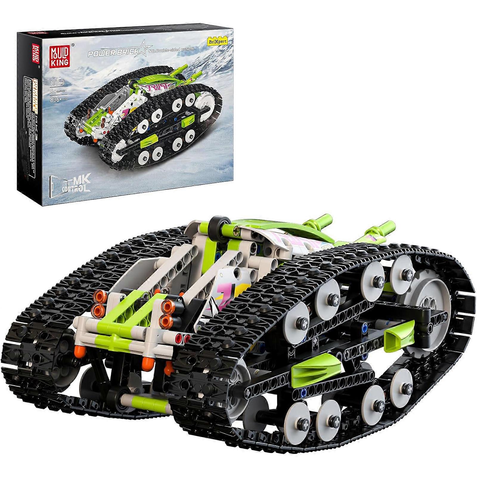Mould King Remote Control Vehicle Building Set, Electric Crawler Climbing Car Building kit, Off-Road Loading Vehicle Building Blocks, STEM RC Car Mode