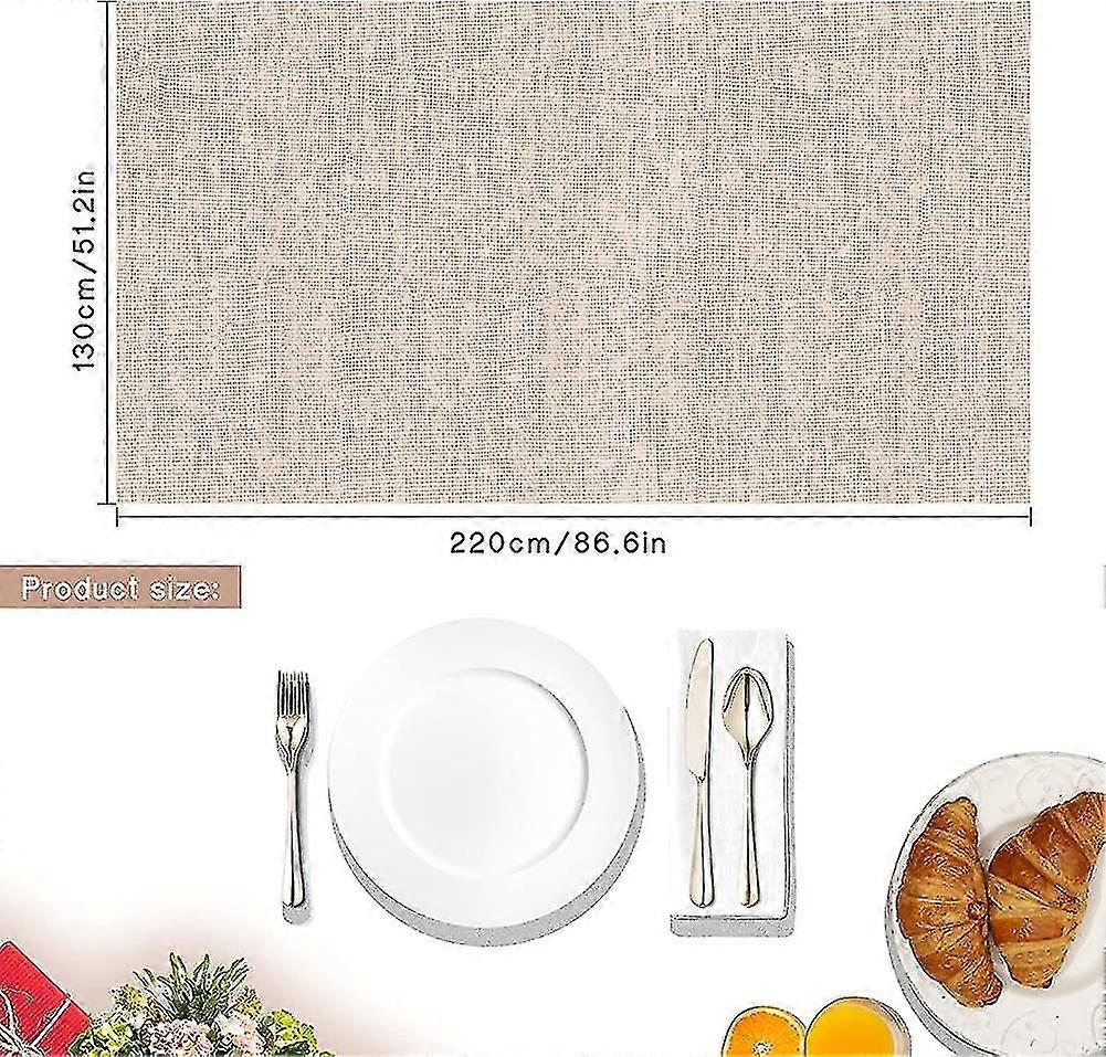 Tablecloth, Cotton Linen Rectangular Wrinkle-free Waterproof And Dust-proof