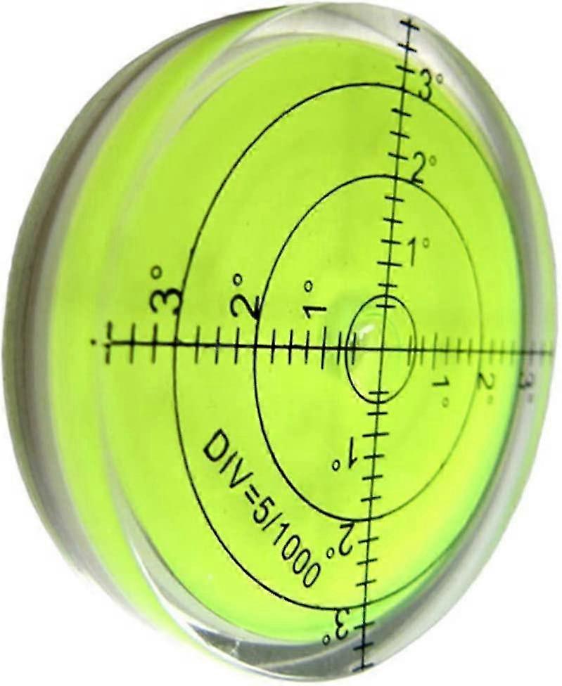 Bubble Level Horizontal Bullseye Spirit Surface Level Acrylic Housing 60mm Diameter Round Inclinometers For Surveying Instruments 1pc