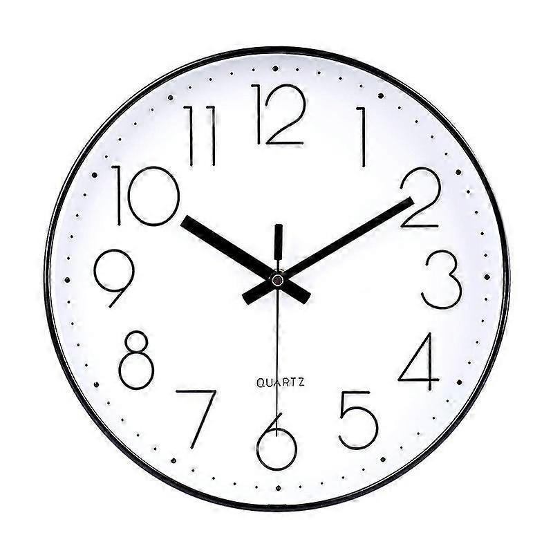 12 Inch Fashion Silent Wall Clock Creative Three-dimensional Digital Scale Wall Clock No Punching Clock