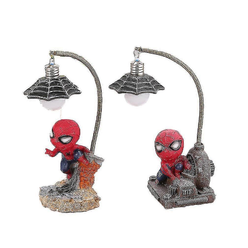 New,suitable 2pcs Spider-man  Small  Night Light Lamp Decoration