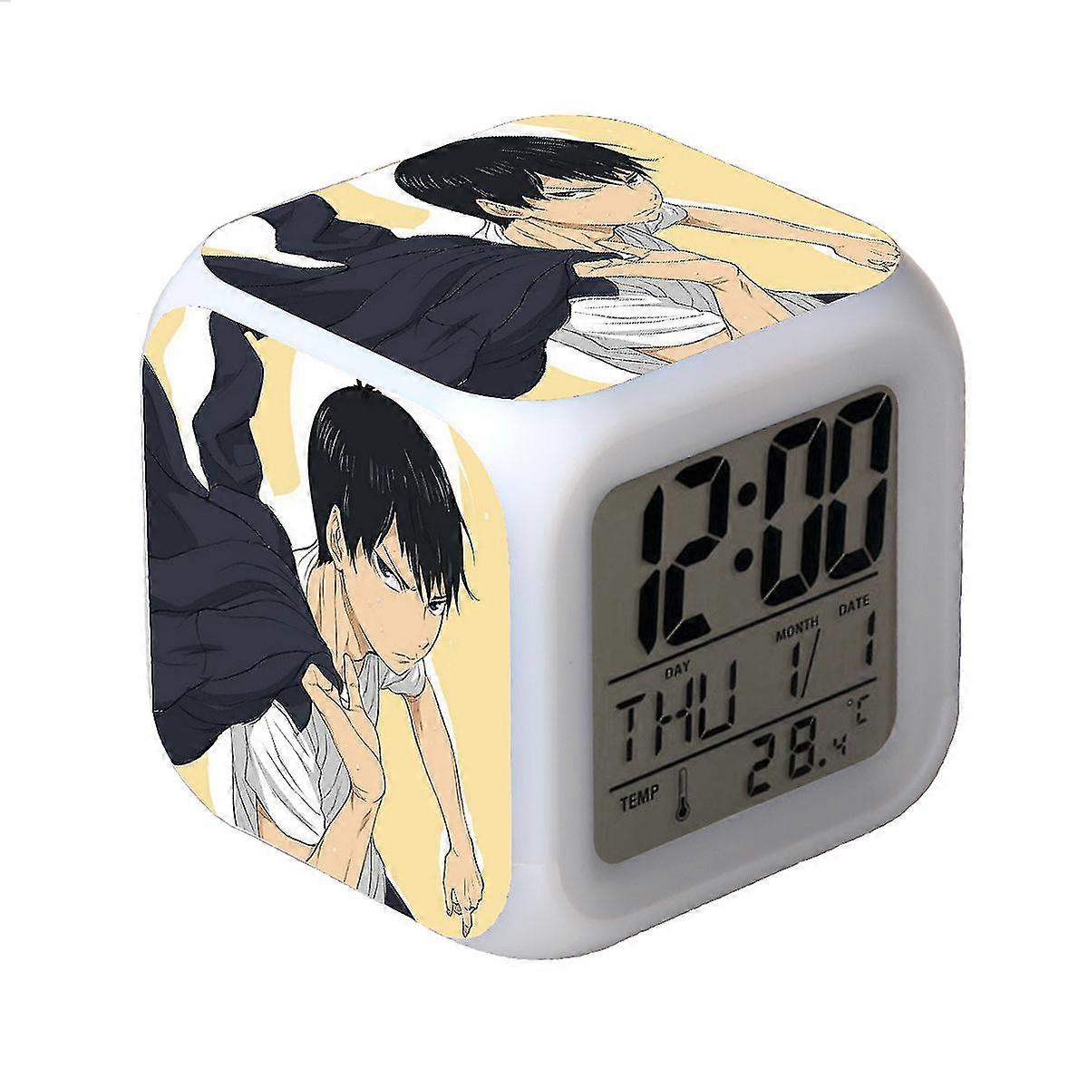 Volleyball Junior Led Alarm Clock Square Clock Digital Alarm With Time, Temperature, Alarm, Date A906-2268