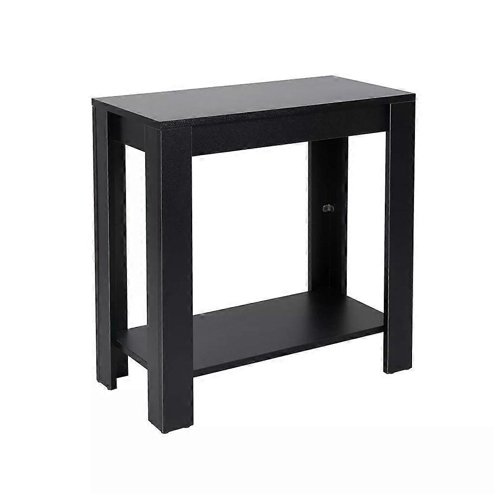 Narrow Sofa Side Table With 2 Tier Open Storage Spaces Side Tables