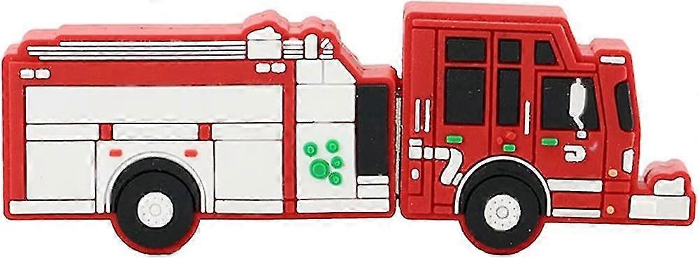 64gb Usb 2.0 Flash Drive Cartoon Red Fire Fighting Truck Shape Memory Stick Thumb Drive