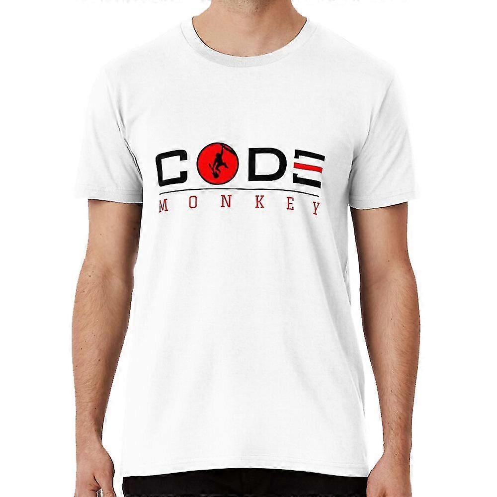 Code monkey band logo T-shirt z okrgym dekoltem codemonkey