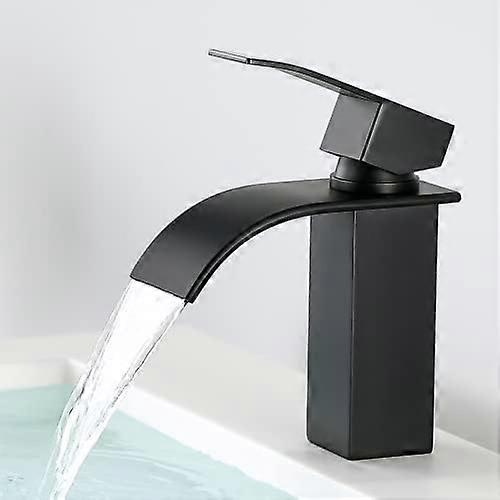 Sort vandfald håndvask armatur Sort Badekar Sort Messing badekar