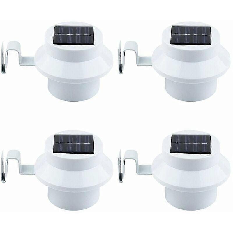 Set of 4 Solar LED Gutter Lights, Night Wall Lights
